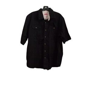 Wrangler‎ Black and beige button down short sleeve